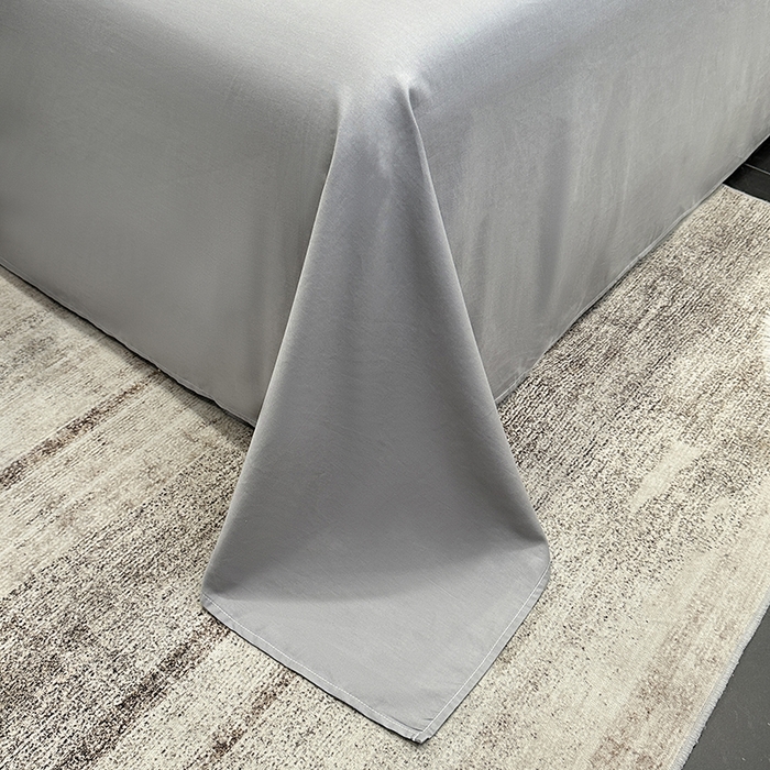 91家纺网 家纺一手货源 找家纺 宇彬家纺 2025新款直播热款13374全棉母婴级压线一字绣宽边枕套被套纯色滚边麻绳四件套贡缎新疆长绒 梦系列-绅士灰