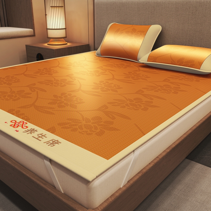 91家纺网 家纺一手货源 找家纺 迪乐妮 2025新款藤席养身席 单面席—繁花锦