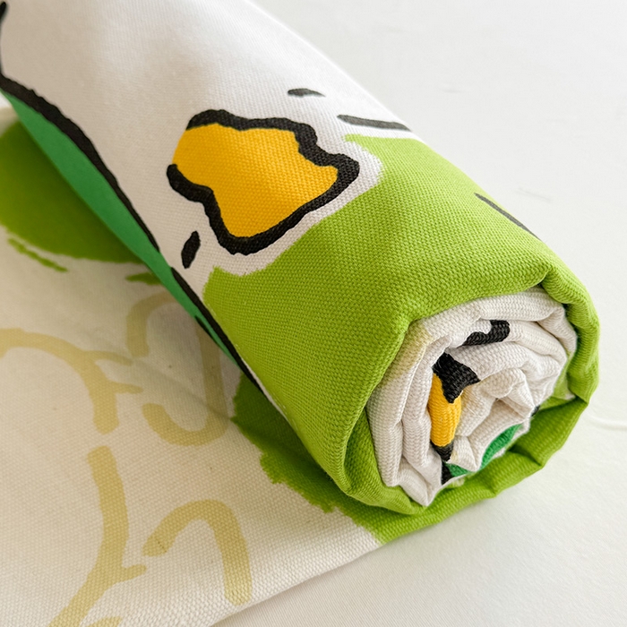 91家纺网 家纺一手货源 找家纺 晓时候 2025原棉老粗布床单凉席三件套软凉席子单床单 快乐鸭