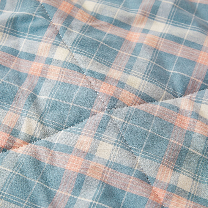 91家纺网 家纺一手货源 找家纺 创优家纺 2025新款无印风格子新疆棉夏被空调被纯棉花被夏被子薄被芯水洗棉包检测 印象蓝