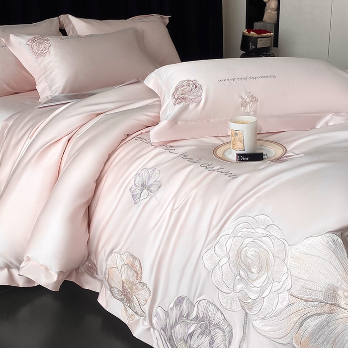 91家纺网 家纺一手货源 找家纺 优悦生活馆 2025新款全棉长绒棉四件套-梦想花园 梦想花园-童话粉