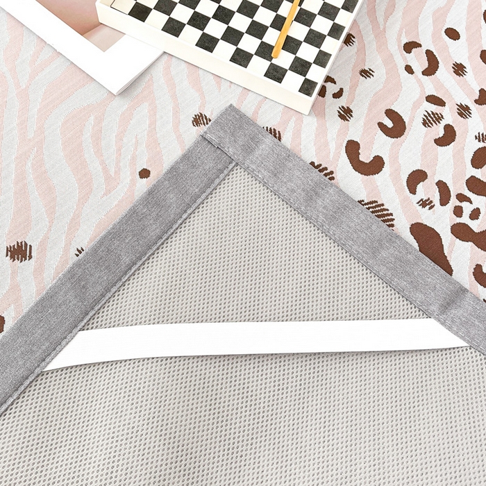 91家纺网 家纺一手货源 找家纺 子曰 2025新款高定版A类PE聚乙烯凉感凉席提花凉席 魅野-粉