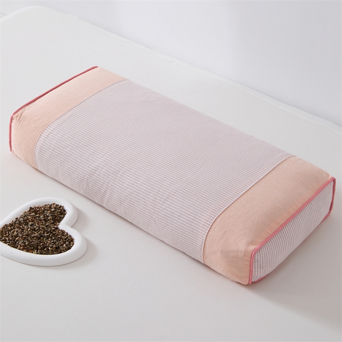 91家纺网 家纺一手货源 找家纺 大熊枕芯 2025新款水洗棉条纹荞麦枕 条纹宫廷-玉20*50*8cm/只