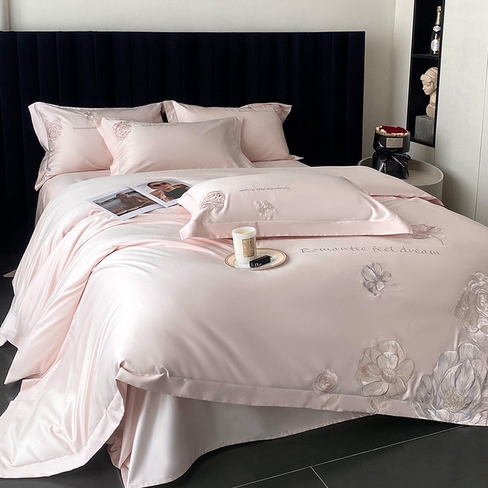 91家纺网 家纺一手货源 找家纺 优悦生活馆 2025新款全棉长绒棉四件套-梦想花园 梦想花园-童话粉