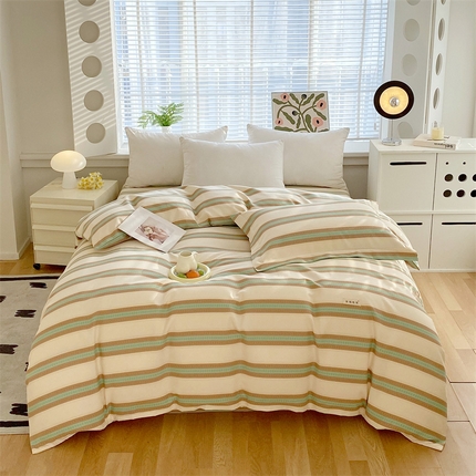 凯磊2025新款老粗布印花单品被套被套单件 逸彩条纹