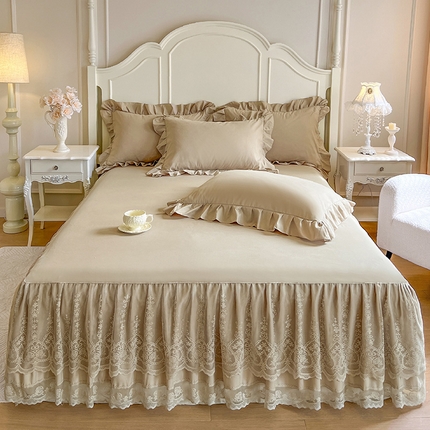 91家纺网 家纺一手货源 找家纺 （总）乐朵家居 2025新款 25-1 芯语 蕾丝床裙