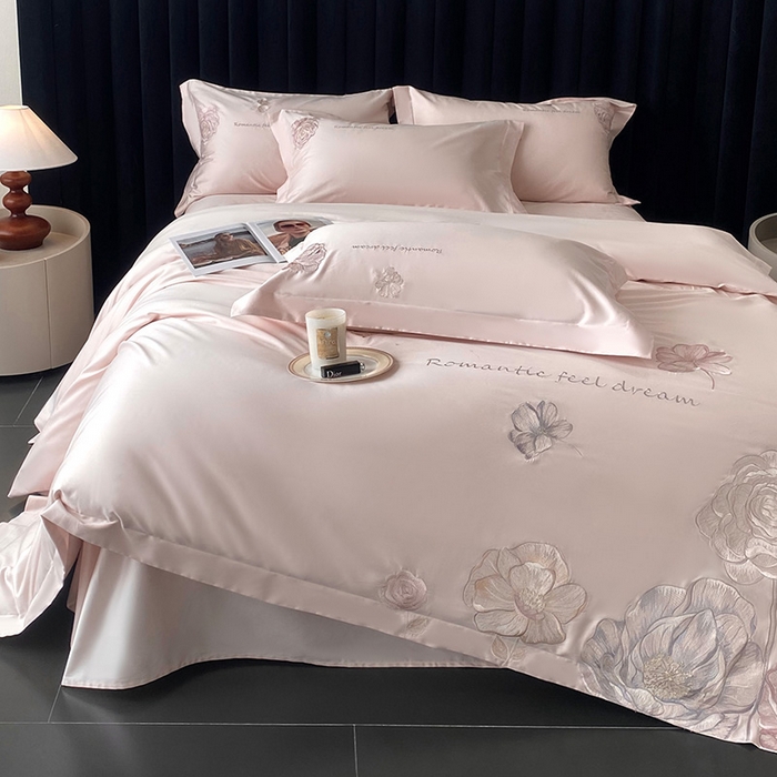 91家纺网 家纺一手货源 找家纺 优悦生活馆 2025新款全棉长绒棉四件套-梦想花园 梦想花园-童话粉