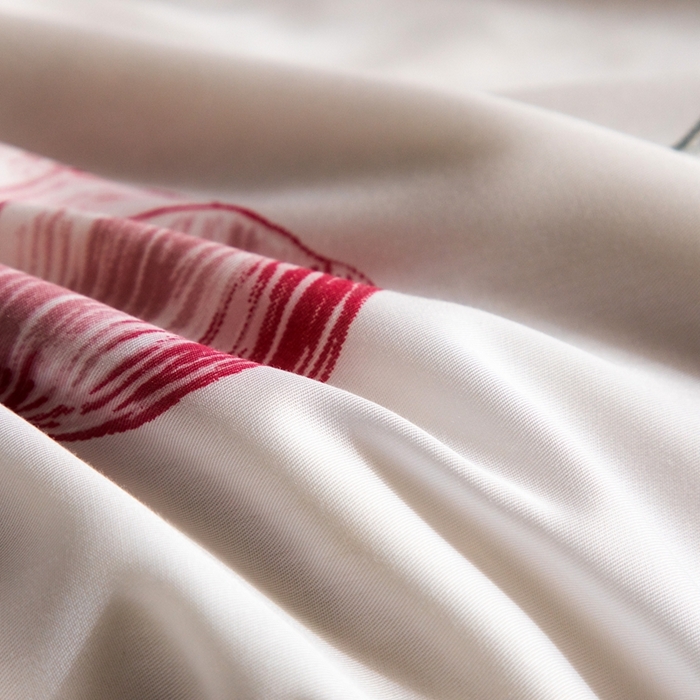 91家纺网 家纺一手货源 找家纺 金喜 2025新款天丝夏被夏凉被薄被子套件数码印花夏被四件套 气泡粉语