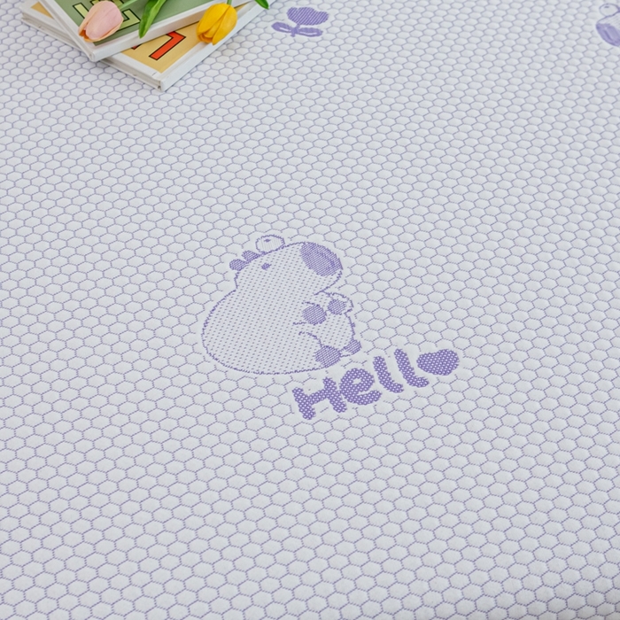 91家纺网 家纺一手货源 找家纺 春寻家纺 2025新款凉豆豆冰丝凉席席子-床裙款 卡皮巴拉-紫