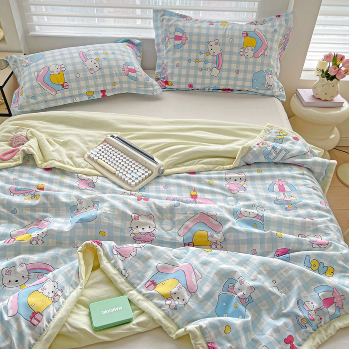 91家纺网 家纺一手货源 找家纺 （总）富艺隆 2025新款水洗棉印花夏被