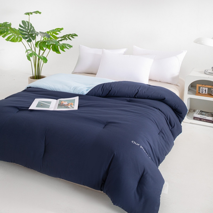 91家纺网 家纺一手货源 找家纺 龙图家纺 2025新款星球深睡被 远山蓝