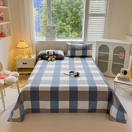 91家纺网 家纺一手货源 找家纺 （总）晓时候 2025原棉老粗布凉席床单凉席三件套软凉席子单床单