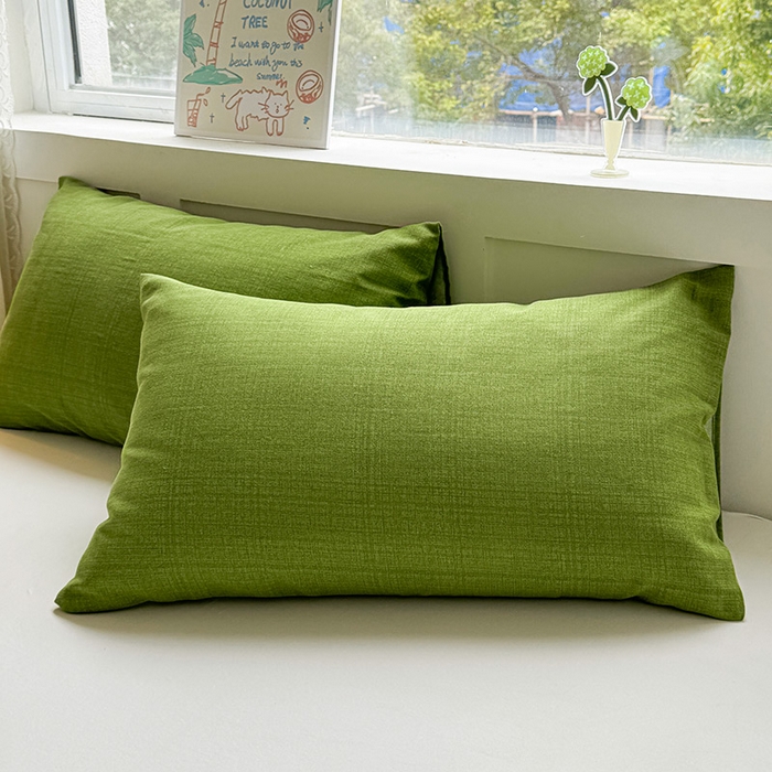 91家纺网 家纺一手货源 找家纺 晓时候 2025原棉老粗布床单凉席三件套软凉席子单床单 简约绿