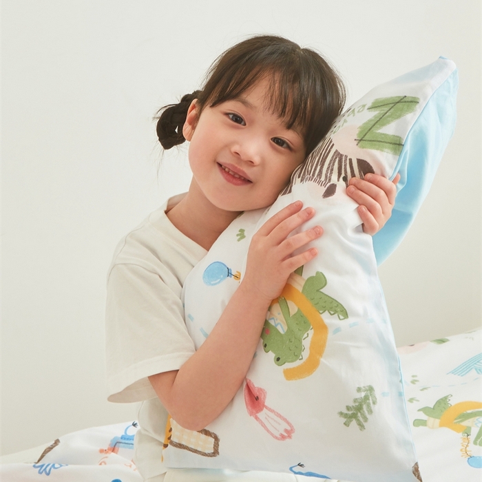 91家纺网 家纺一手货源 找家纺 （总）艾佳宝贝 2025新款A类全棉纯棉儿童单枕套多尺寸可拆式枕头