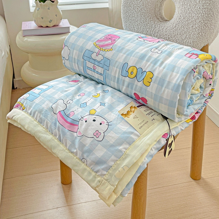 91家纺网 家纺一手货源 找家纺 （总）富艺隆 2025新款水洗棉印花夏被