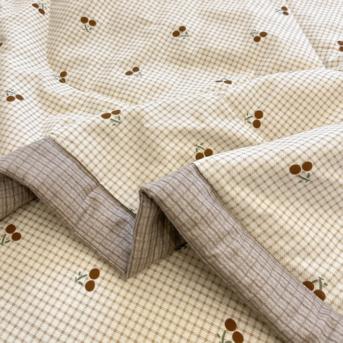 91家纺网 家纺一手货源 找家纺 菲梵家纺 2025春夏新品A类全棉喷气印花夏被 被子被芯 樱姿