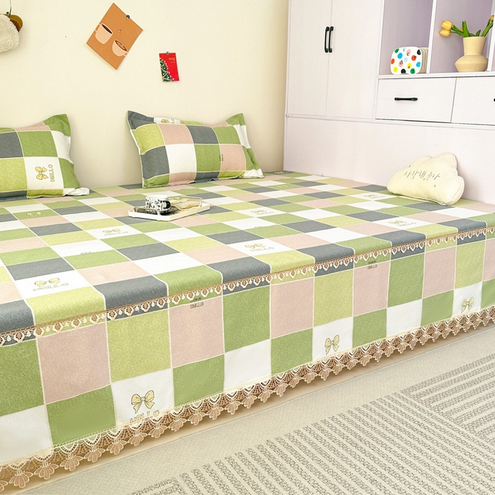 91家纺网 家纺一手货源 找家纺 手艺人家纺 2025新款亲肤舒适老粗布单层炕盖榻榻米炕垫 LDK01