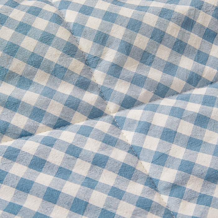 91家纺网 家纺一手货源 找家纺 创优家纺 2025新款无印风格子新疆棉夏被空调被纯棉花被夏被子薄被芯水洗棉包检测 蓝小格