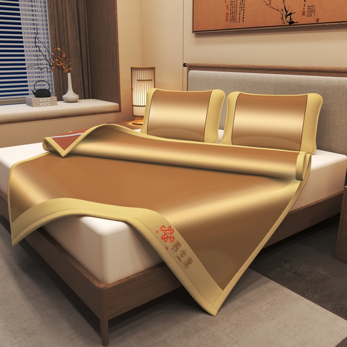 91家纺网 家纺一手货源 找家纺 迪乐妮 2025新款藤席养身席 单面席—步步高