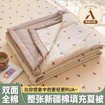 91家纺网 家纺一手货源 找家纺 （总）菲梵家纺 2025春夏新品A类全棉喷气印花夏被 被子被芯