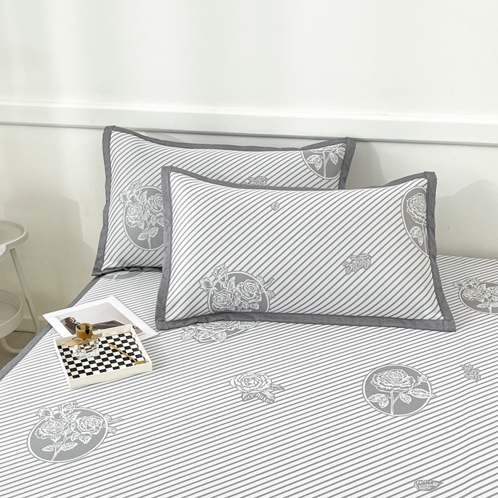 91家纺网 家纺一手货源 找家纺 子曰 2025新款高定版A类PE聚乙烯凉感凉席提花凉席 玫瑰-灰