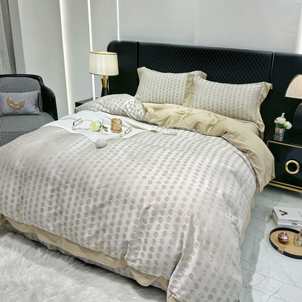 91家纺网 家纺一手货源 找家纺 博尔菲 2025新款天丝棉四件套天丝四件套轻奢风四件套 雨夏