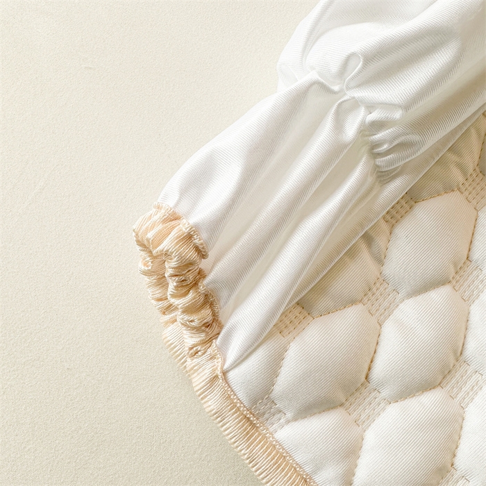 91家纺网 家纺一手货源 找家纺 情恒家纺 2025夏季款亮光布加厚双面用床头罩 象牙白