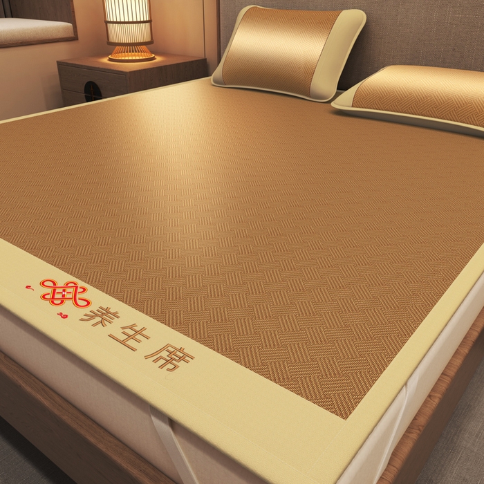 91家纺网 家纺一手货源 找家纺 迪乐妮 2025新款藤席养身席 单面席—饼干格