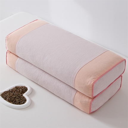 大熊枕芯 2025新款水洗棉条纹荞麦枕 条纹宫廷-玉20*50*8cm/只