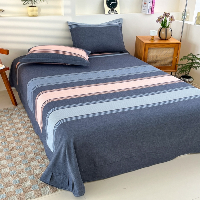 91家纺网 家纺一手货源 找家纺 金窝窝家纺 2025新款纯棉水洗棉四件套 巴黎灰