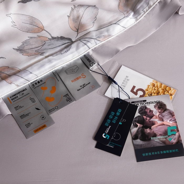 91家纺网 家纺一手货源 找家纺 金喜 2025新款天丝夏被夏凉被薄被子套件数码印花夏被四件套 缤纷舞叶