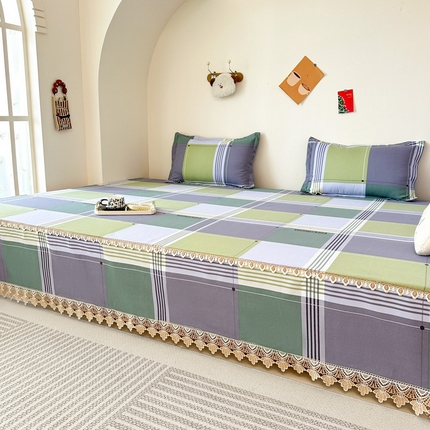 手艺人家纺 2025新款亲肤舒适老粗布单层炕盖榻榻米炕垫 LDK11