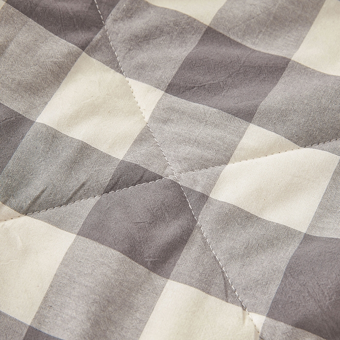 91家纺网 家纺一手货源 找家纺 创优家纺 2025新款无印风格子新疆棉夏被空调被纯棉花被夏被子薄被芯水洗棉包检测 灰中格