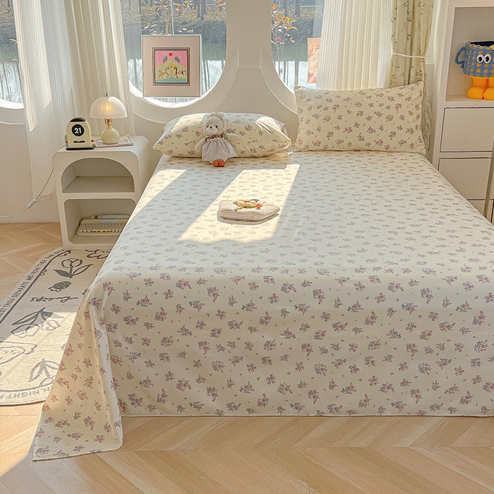 91家纺网 家纺一手货源 找家纺 眠帛家居 2025新款A类水洗皱皱纱印花床单 蔓蔓