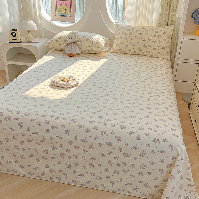 91家纺网 家纺一手货源 找家纺 眠帛家居 2025新款A类水洗皱皱纱印花床单 蔓蔓