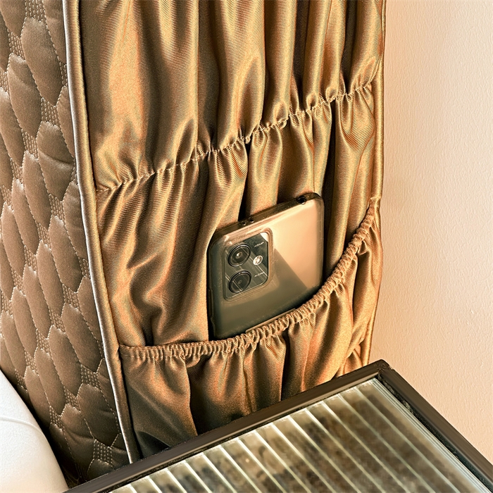 91家纺网 家纺一手货源 找家纺 情恒家纺 2025夏季款亮光布加厚双面用床头罩 00焦糖色