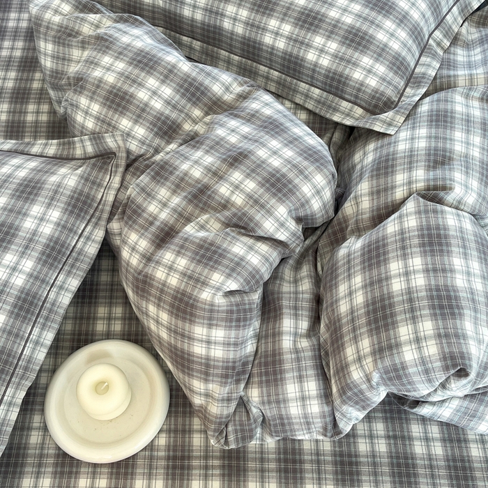 91家纺网 家纺一手货源 找家纺 金窝窝家纺 2025新款纯棉水洗棉四件套 爱锦灰