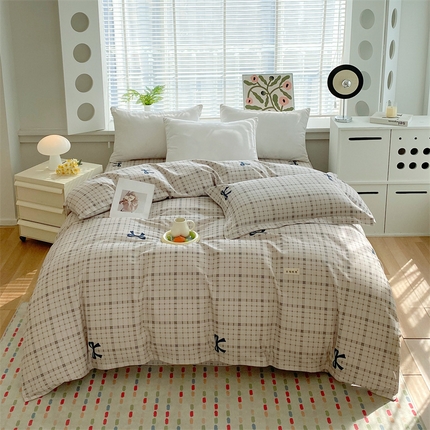 凯磊2025新款老粗布印花单品被套被套单件 素格蝶意