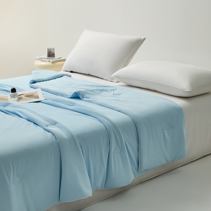 91家纺网 家纺一手货源 找家纺 （总）欧邦 2025新款全消光冰皮凉感锦氨夏被