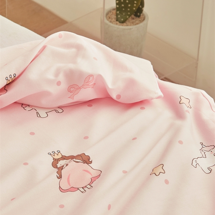 91家纺网 家纺一手货源 找家纺 艾佳宝贝 2025新款A类全棉纯棉儿童单枕套多尺寸可拆式枕头 甜甜小公主