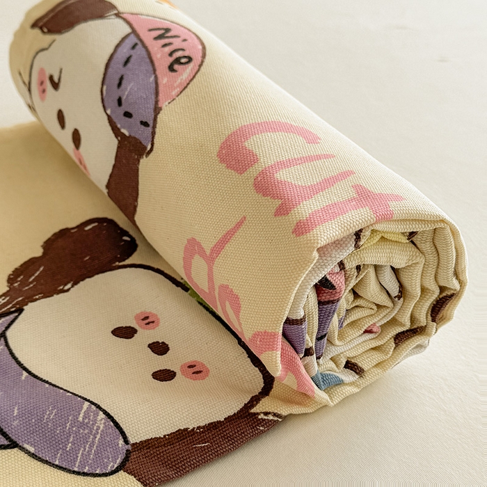 91家纺网 家纺一手货源 找家纺 晓时候 2025原棉老粗布床单凉席三件套软凉席子单床单 酷狗