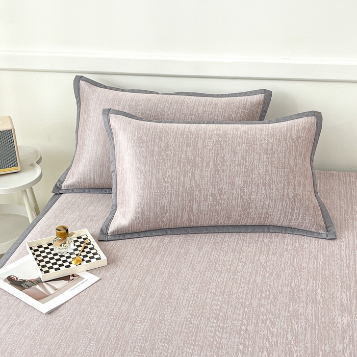 91家纺网 家纺一手货源 找家纺 子曰 2025新款高定版A类PE聚乙烯凉感凉席提花凉席 千鸟格-紫