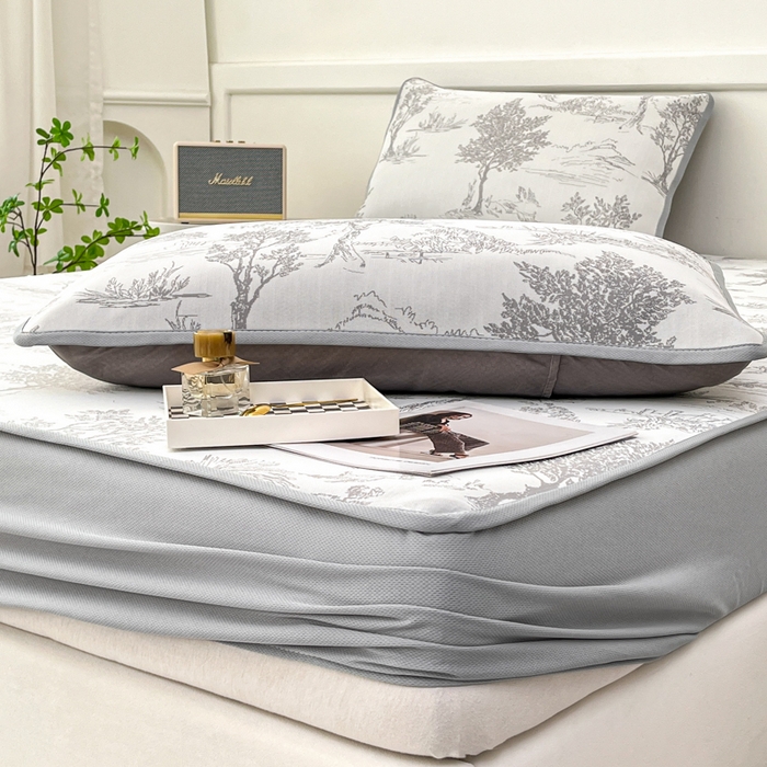 91家纺网 家纺一手货源 找家纺 （总）子曰 2025新款高定版A类PE聚乙烯凉感凉席提花凉席床笠