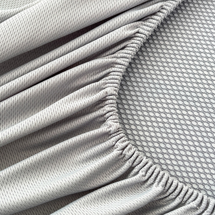 91家纺网 家纺一手货源 找家纺 子曰 2025新款高定版A类PE聚乙烯凉感凉席提花凉席床笠 叶之恋-蓝【床笠款】