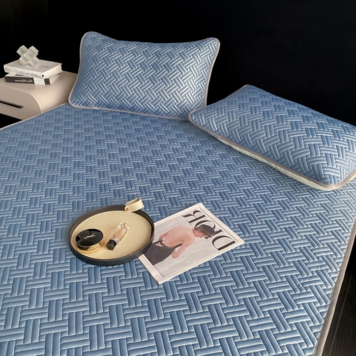 91家纺网 家纺一手货源 找家纺 （总）欧邦 2025新款加厚纯色凉席四件套--凉席三件套