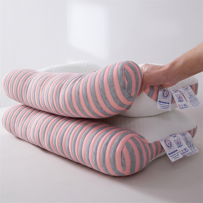 91家纺网 家纺一手货源 找家纺 大熊枕芯 2025新款刺绣款情侣枕 刺绣款情侣枕-粉高枕一对