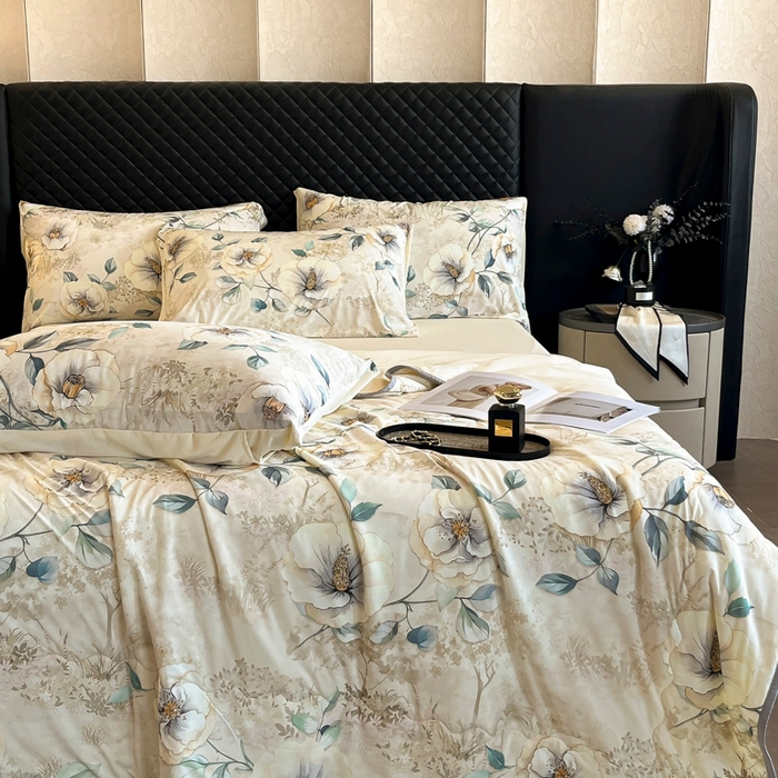 91家纺网 家纺一手货源 找家纺 花满路 2025新款成人夏被 月华