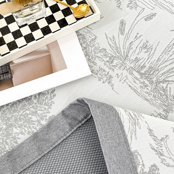 91家纺网 家纺一手货源 找家纺 子曰 2025新款高定版A类PE聚乙烯凉感凉席提花凉席 秘境-灰