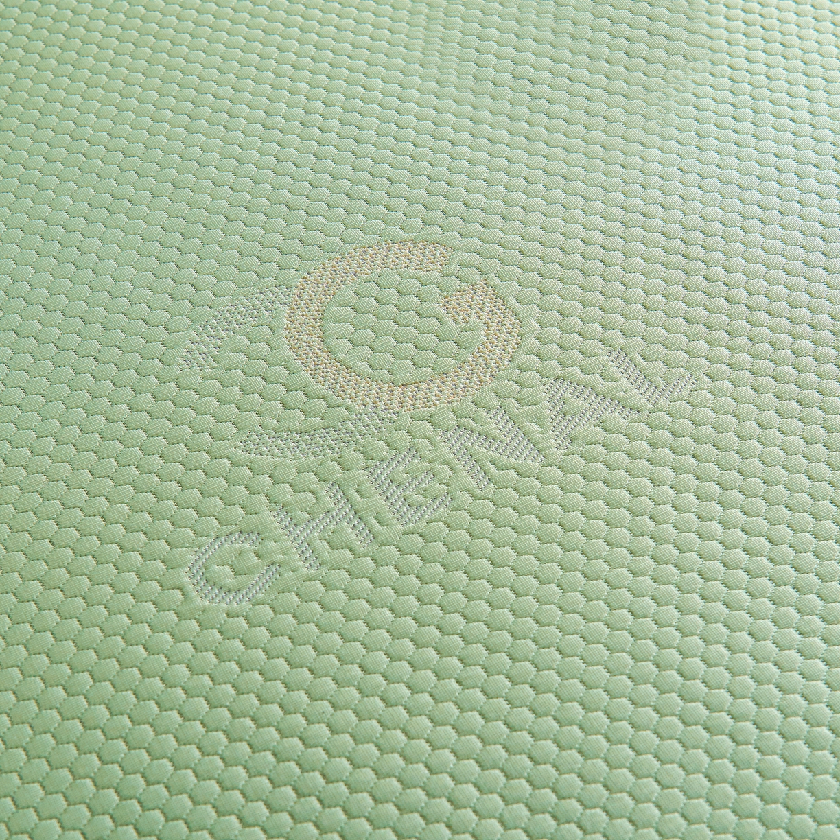 91家纺网 家纺一手货源 找家纺 青雅席业 2025年新款凉感因子母婴级凉感丝豆豆席 香奈儿-水绿