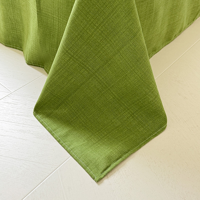 91家纺网 家纺一手货源 找家纺 晓时候 2025原棉老粗布床单凉席三件套软凉席子单床单 简约绿